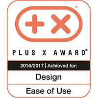 Plus X Award 2016/2017 for Design & Ease of Use