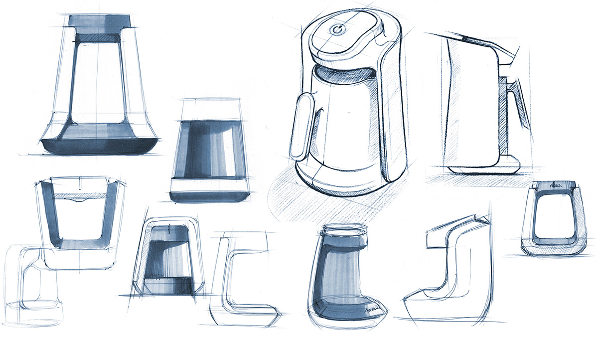 Arzum Okka Minio Design Sketches